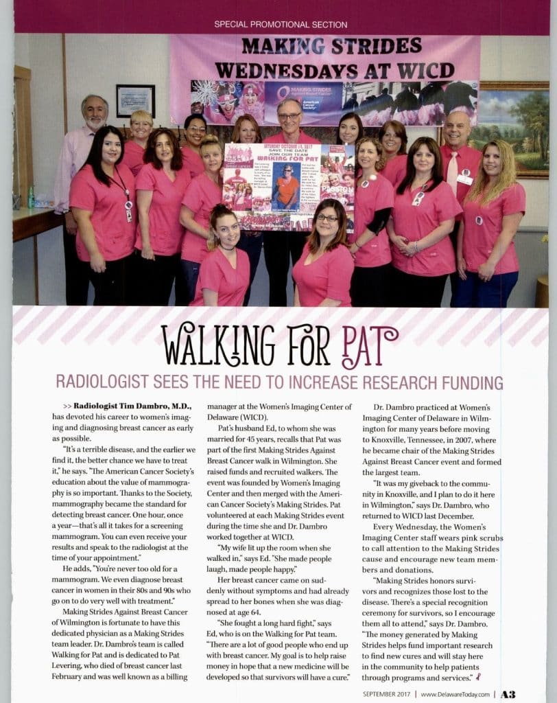 article walking for pat