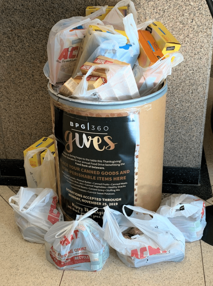 The Buccini/Pollin Group Donates Over 1,000 Pounds of Food for the Food Bank of Delaware