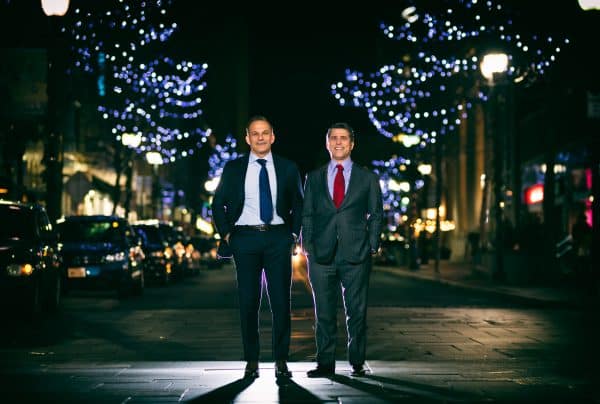 Buccini Brothers on Market Street at Night