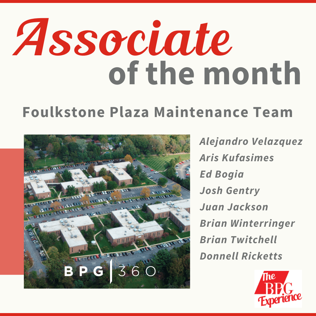 Congratulations to our March Associates of the Month, the Foulkstone Plaza Maintenance Team!