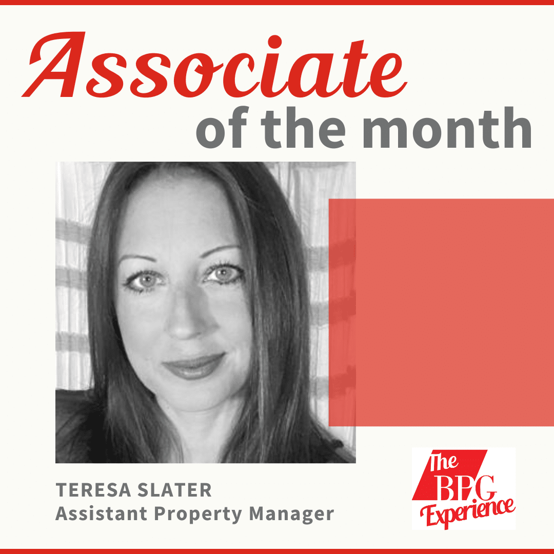 Congratulations Teresa Slater, October Associate of the Month!