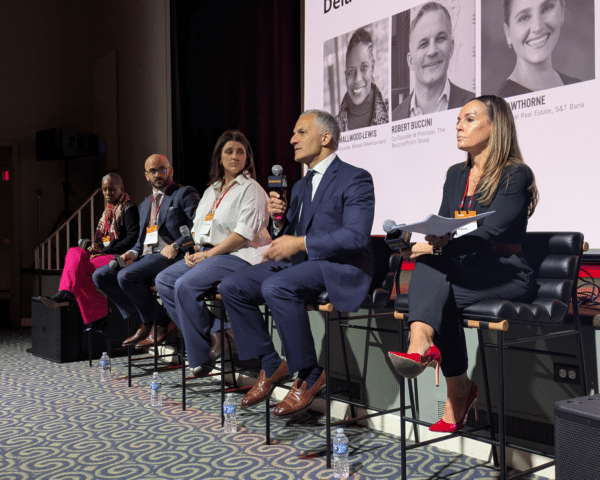 Buccini Pollin Group's Rob Buccini speaks at Bisnow's Delaware State of the Market event.
