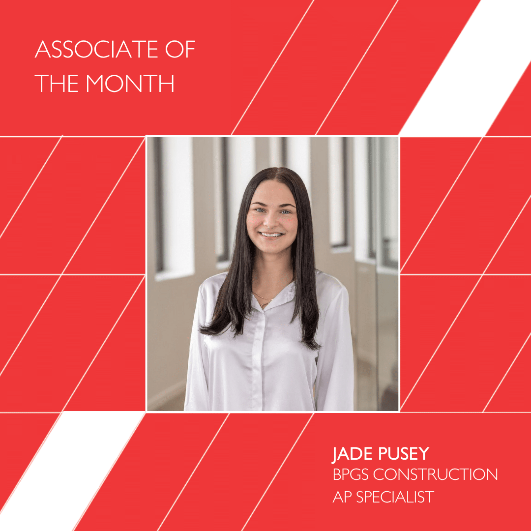 Congratulations to Jade Pusey, March BPG Associate of the Month