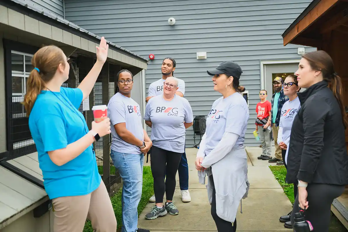 2026 Day of Service Buccini Pollin Group Associates Volunteering at Faithful Friends in New Castle, Delaware